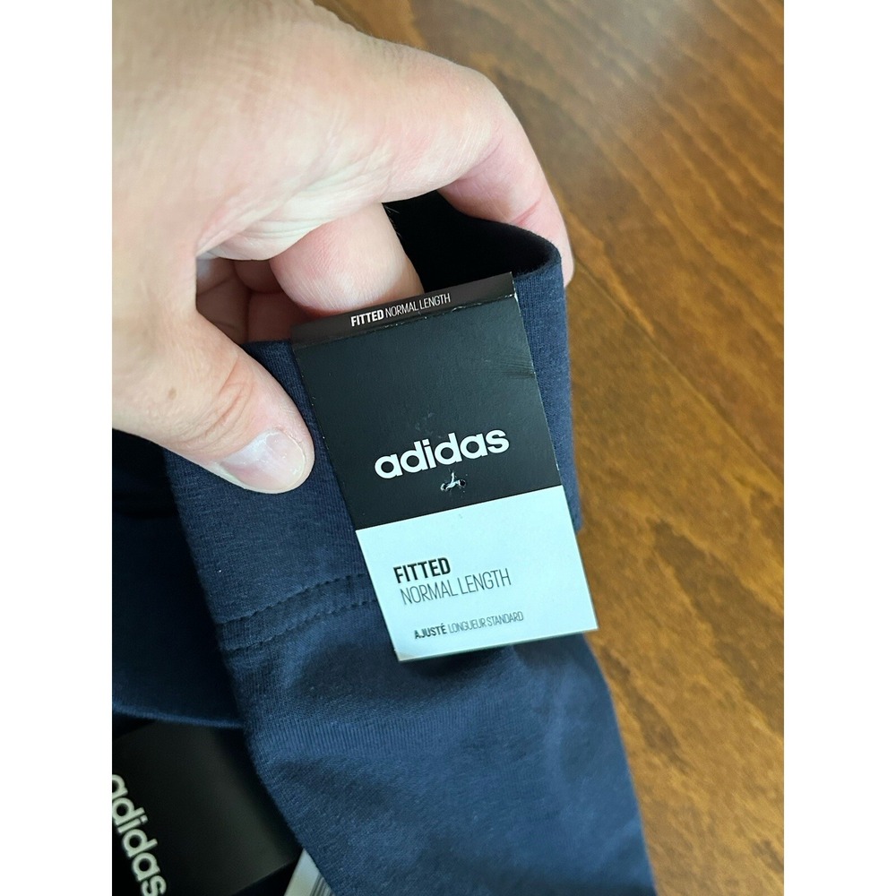 Adidas Womens S Fitted Legend Ink Blue Legging Tight Logo NWT - Picture 4 of 9